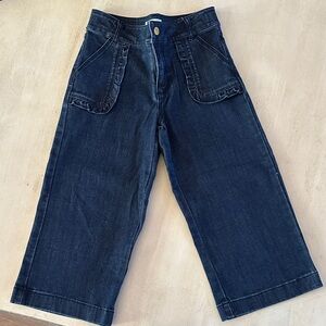 Janie and Jack Navy Wide-Leg Denim Pants